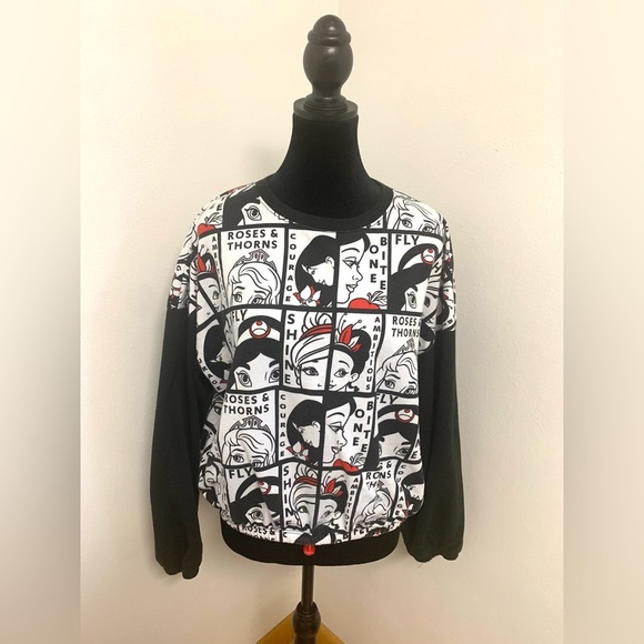 Disney Black and White Graphic Sweatshirt - Picture 1 of 10